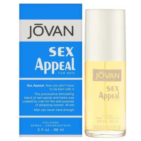 Jovan Sex Appeal Men's Eau De Cologne Spray 3.0 oz