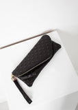 Roxanne Leather Clutch in Black