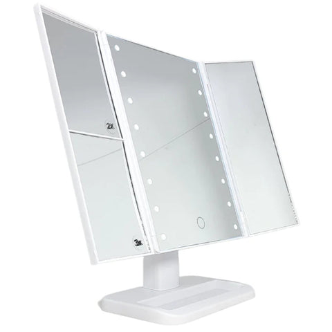 Rucci Tri-Fold LED Makeup Mirror Battery-Operated