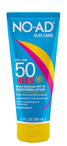 NO AD Sunscreen Lotion Kids SPF50 3 oz