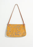 Ink Splatter Shoulder Bag in Mustard/Blue